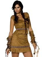 Costume de fille indienne Pocahontas Deguisement cowgirl