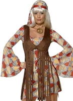 Bordes de Hippie 70 ' s robe Disco Deguisement Femme