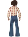 Disco Dguisement Homme 70 ' s Look Denim Patchwork Mens vass pantalon