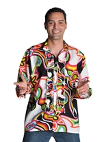 70 ' s Mens liquide Design chemise Vtement Disco