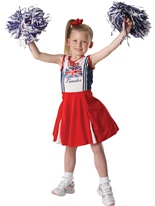 Costume patriotique de pom-pom girl enfant Dguisement Filles