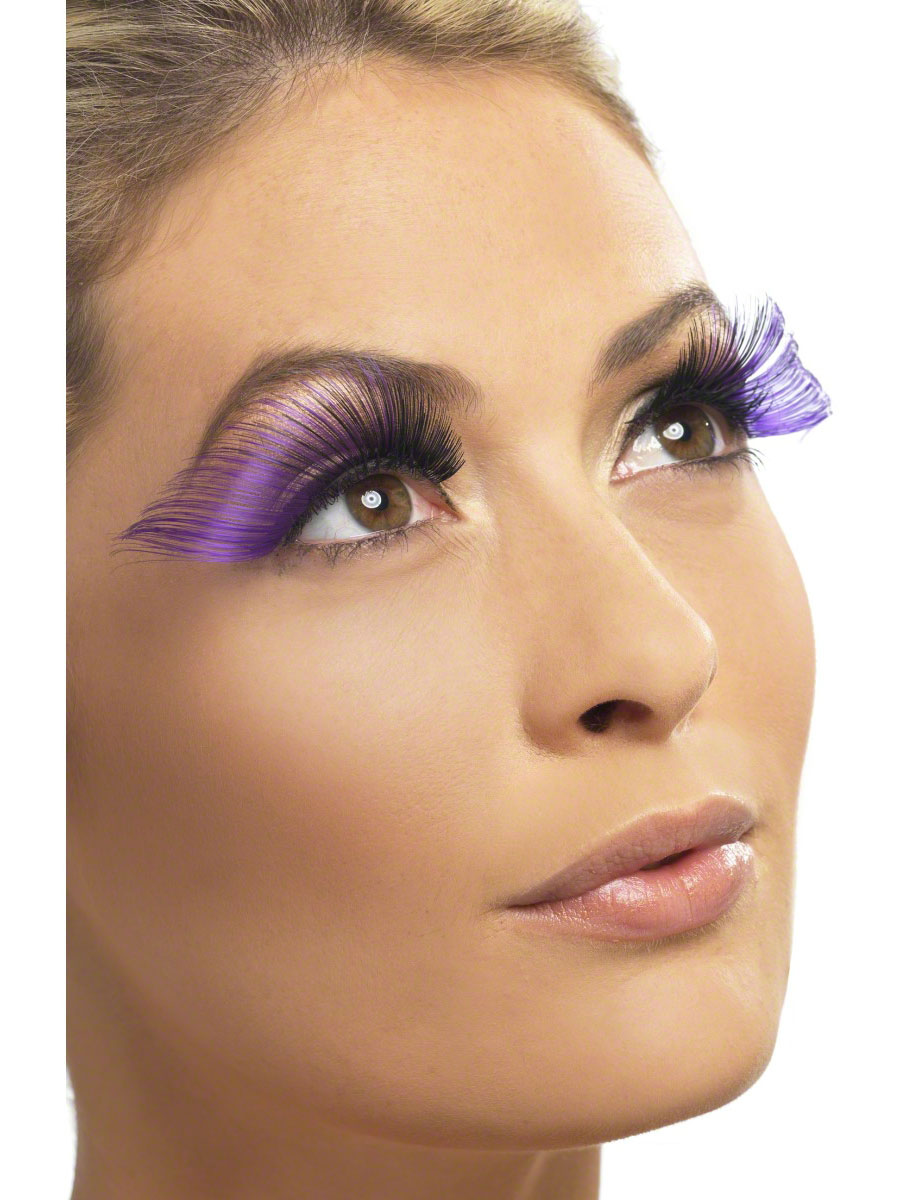 Accessoire Halloween Cils longs violets
