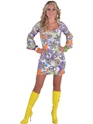 Dguisement Hippie Femme Costume Robe Mini Cool Deluxe 60 ' s